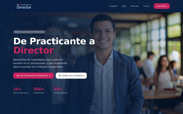 Screenshot of depracticanteadirector.com