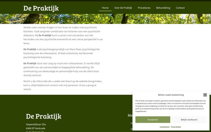 Screenshot of depraktijkrolduc.nl