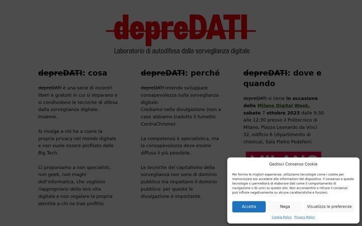 Screenshot of depredati.eu