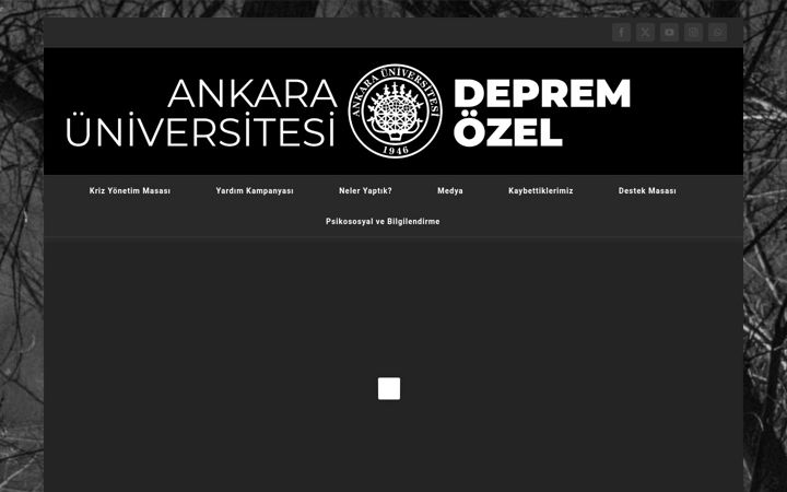 Screenshot ta' depremozel.ankara.edu.tr