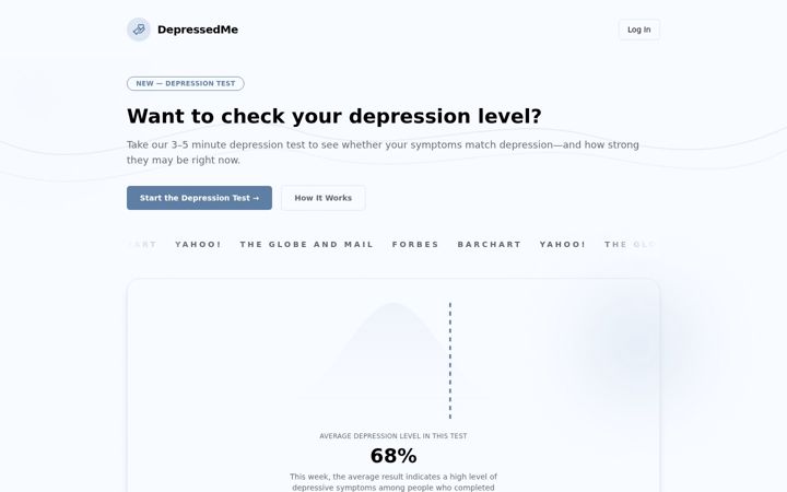 Screenshot of depressed-me.com