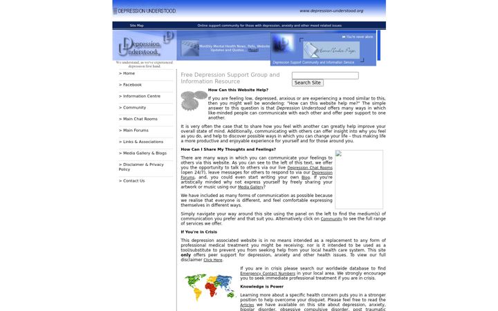Screenshot of depression-understood.org