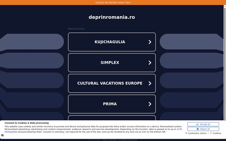 Ekrānuzņēmums no deprinromania.ro