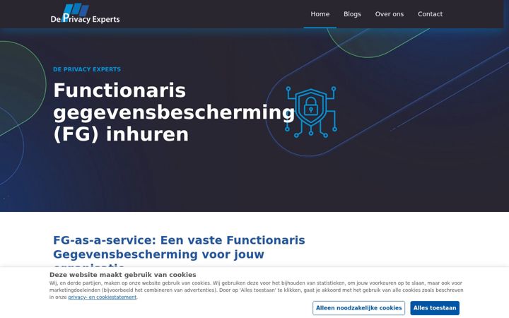 Screenshot of deprivacyexperts.nl