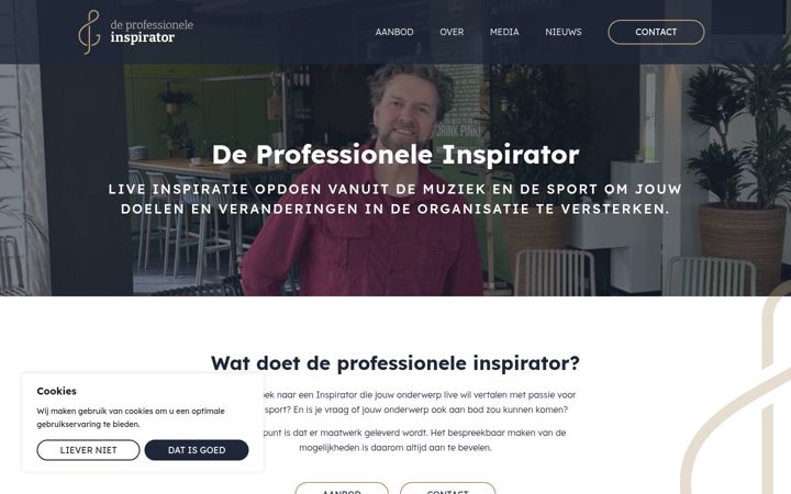 Captura de pantalla de deprofessioneleinspirator.nl