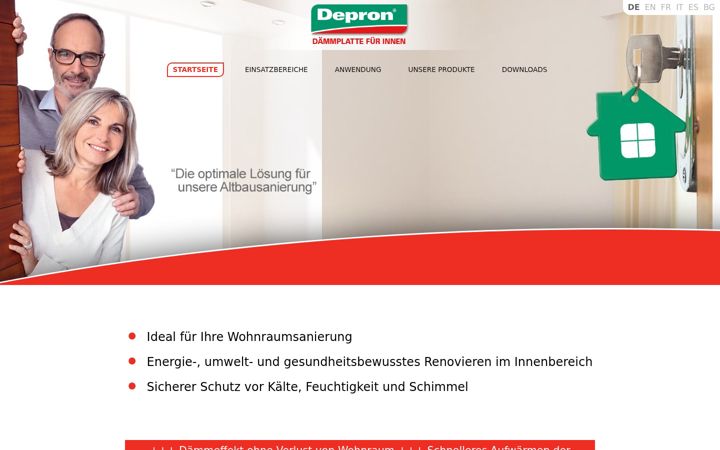 Screenshot of depron-daemmplatte.de