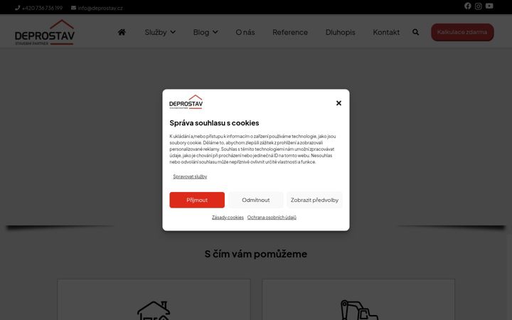 Screenshot van deprostav.cz