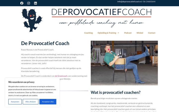 Screenshot of deprovocatiefcoach.nl