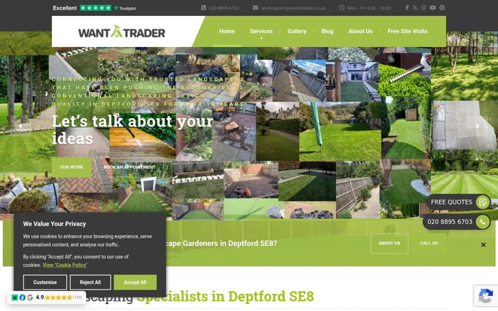 Screenshot van deptfordpaving.co.uk