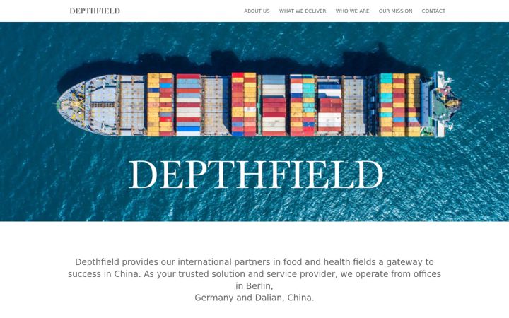 Screenshot of depthfield.de