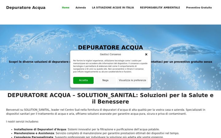 Screenshot of depuratoreacqua.eu