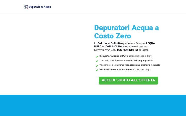 Screenshot of depuratoriacquadomestici.net