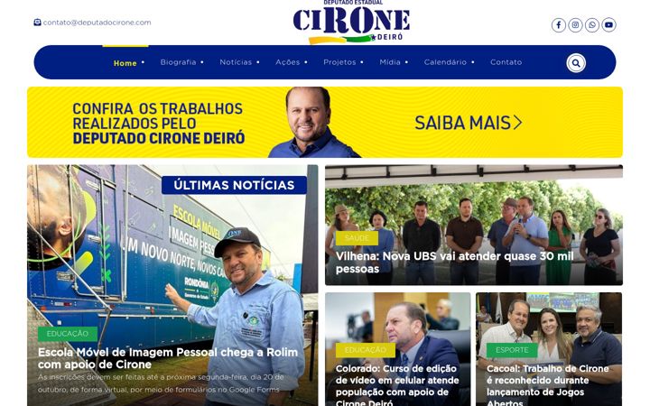 Screenshot of deputadocirone.com
