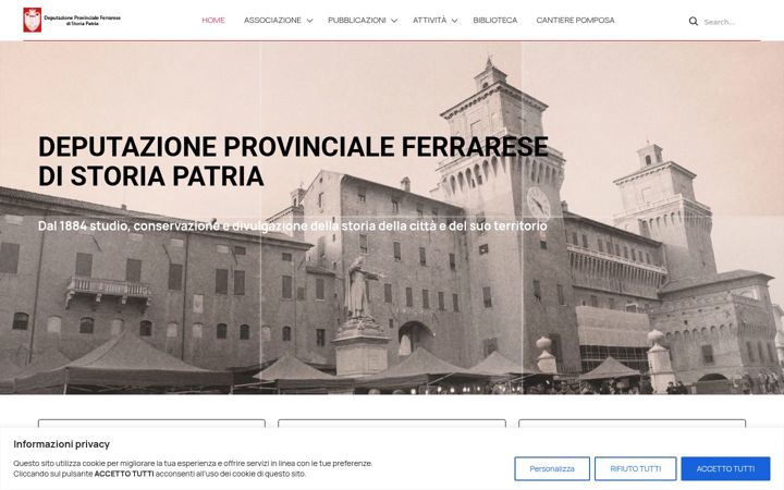 Screenshot of deputazioneferrarese.it