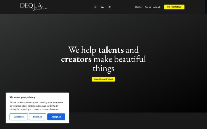 Screenshot of dequastudio.com