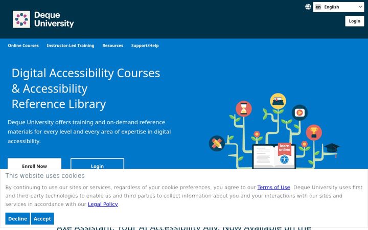 Screenshot of dequeuniversity.com