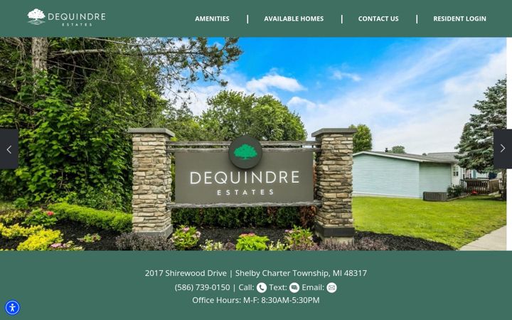 Screenshot of dequindreestates.com