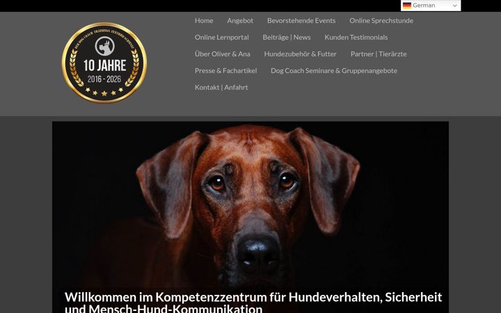Screenshot of der-dog-coach.ch