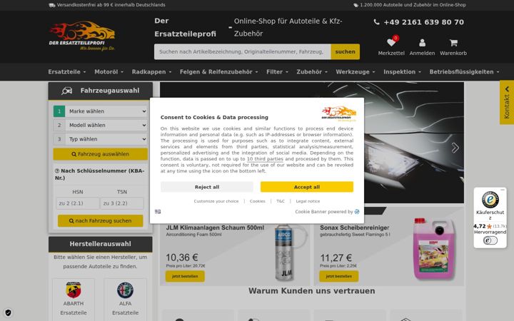 Screenshot of der-ersatzteile-profi.de