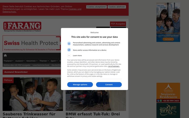 Screenshot of der-farang.com