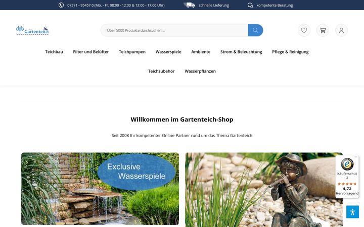 Screenshot of der-gartenteich.com