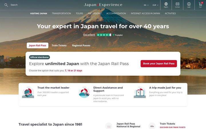 Screenshot of der-japan-rail-pass.de