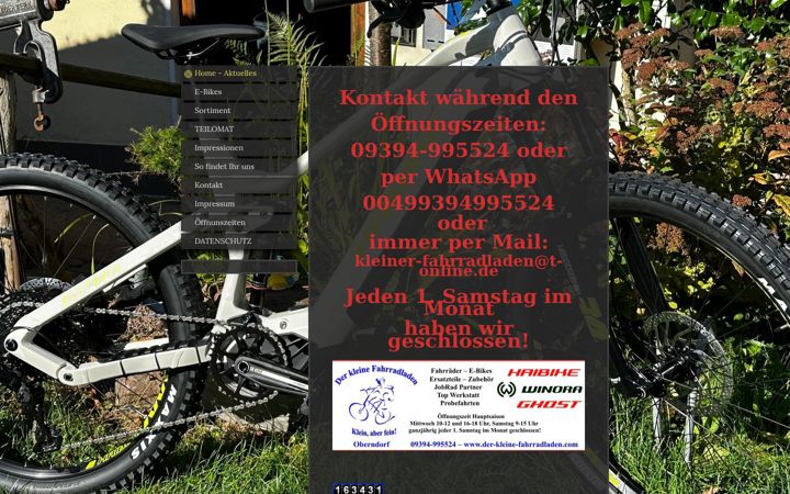 Screenshot of der-kleine-fahrradladen.com