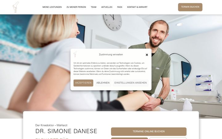 Screenshot of der-kniedoktor.com