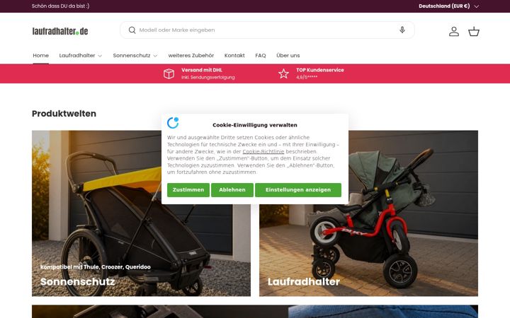 Screenshot of der-laufradhalter.de