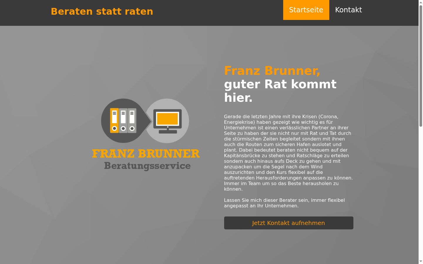 Screenshot des Einwilligungsbanners vor jeglicher Interaktion