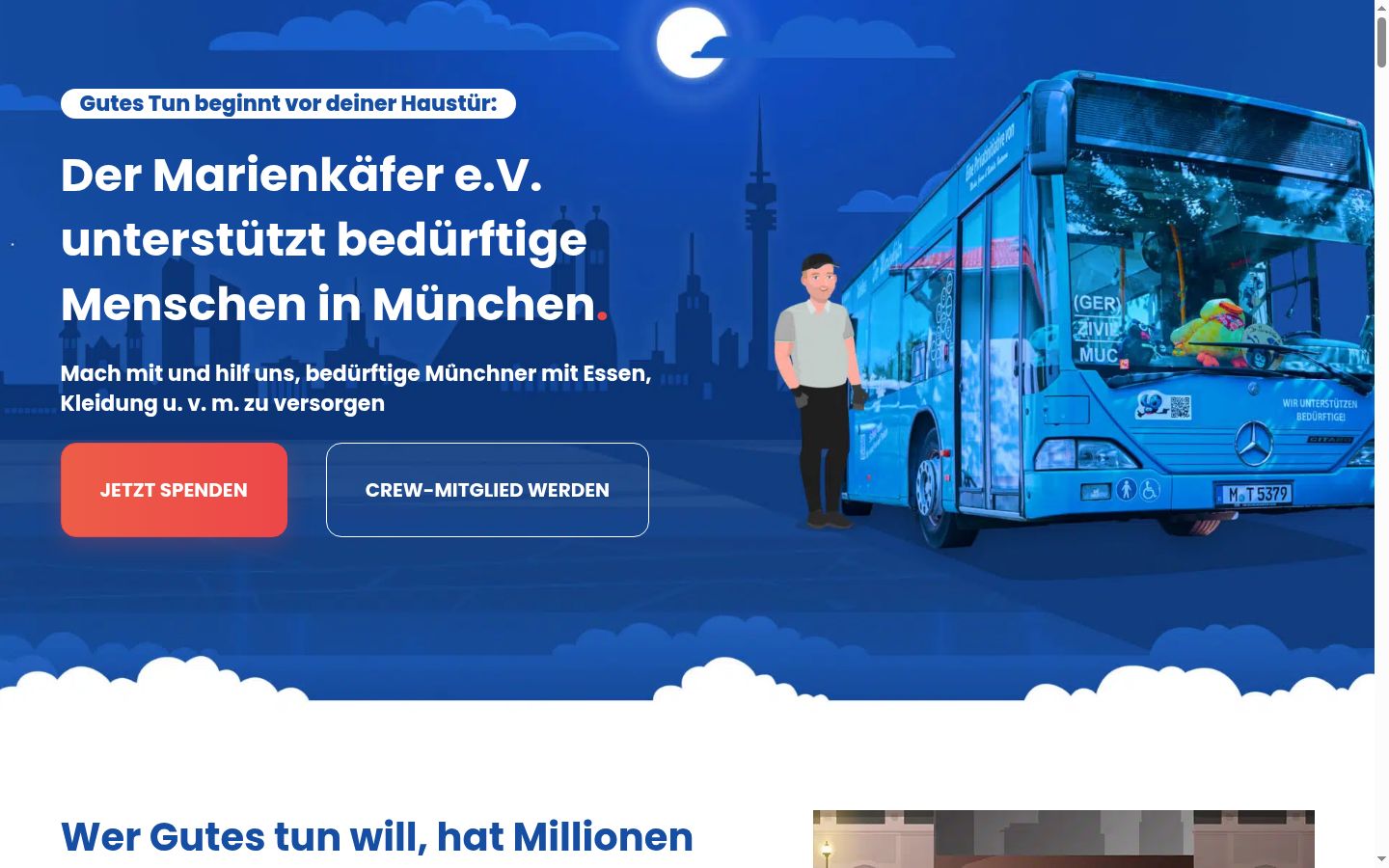 Screenshot des Einwilligungsbanners vor jeglicher Interaktion