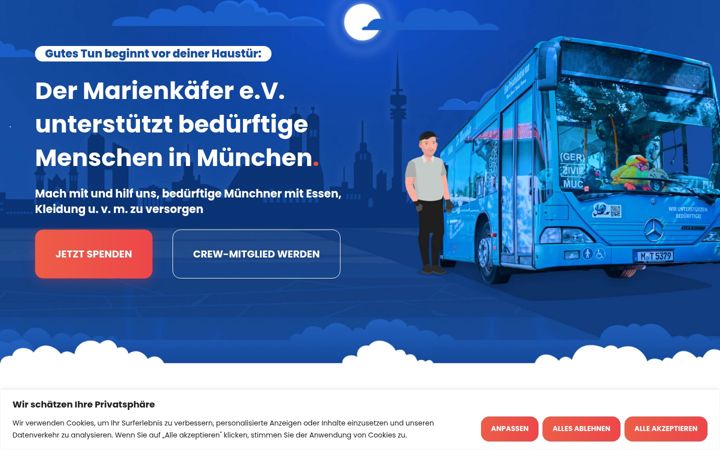 Zrzut ekranu der-marienkaefer.de
