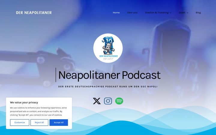 Zrzut ekranu der-neapolitaner.de