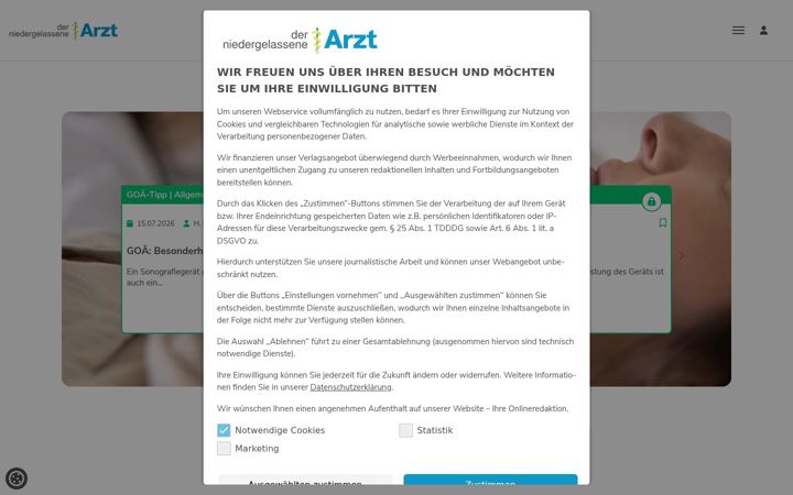 Zrzut ekranu der-niedergelassene-arzt.de