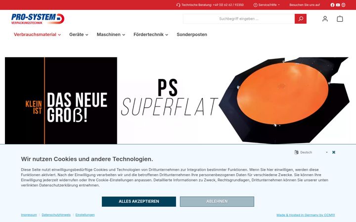 Zrzut ekranu der-packshop.de