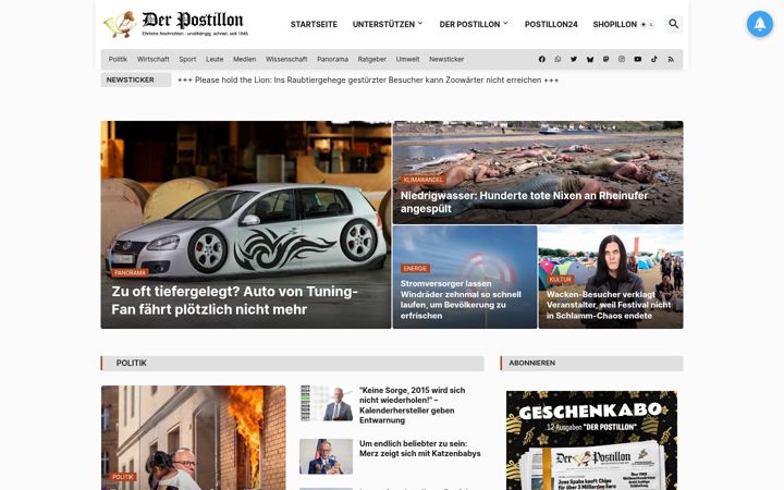 Screenshot of der-postillon-de.com