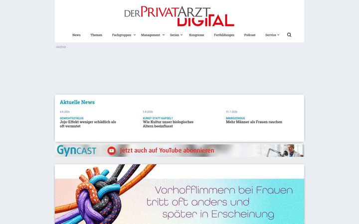 Ekrano kopija der-privatarzt.de
