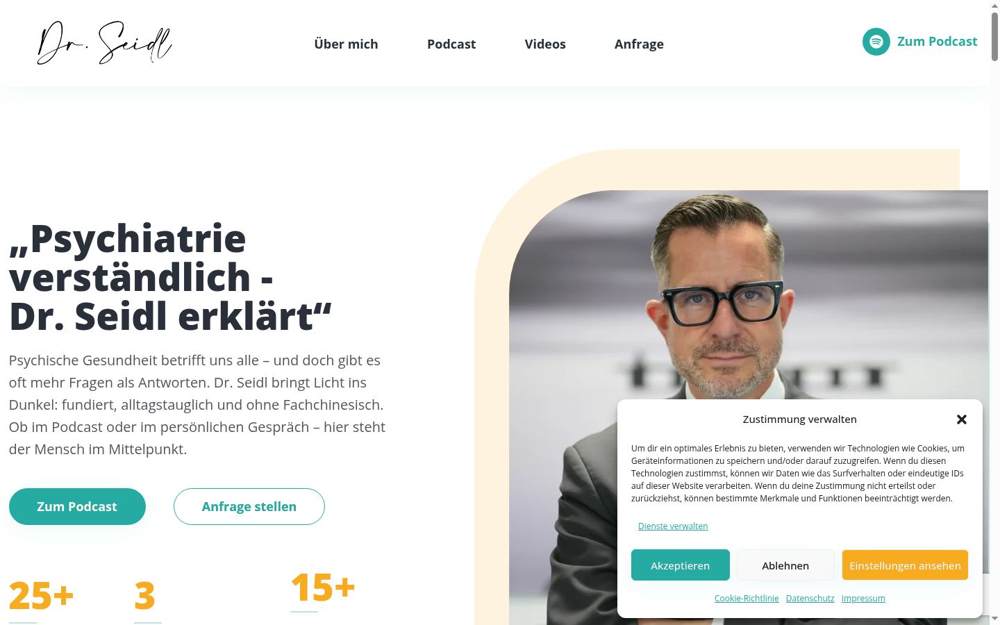 Sutikimo reklamjuostės, rodytos prieš bet kokią sąveiką, ekrano kopija