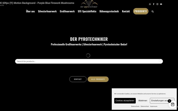 Ekrano kopija der-pyrotechniker.de