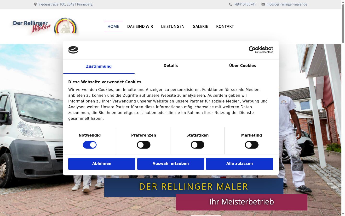 Screenshot tal-banner tal-kunsens muri qabel kwalunkwe interazzjoni