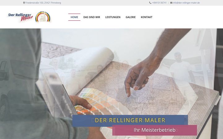 Screenshot of der-rellinger-maler.de