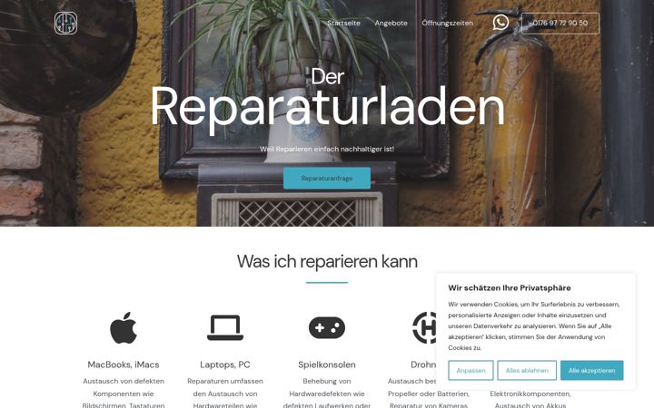 Screenshot of der-reparaturladen.de