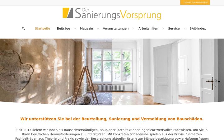 Screenshot von der-sanierungsvorsprung.de