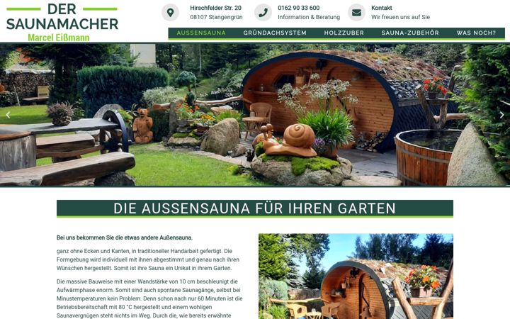 Zrzut ekranu der-saunamacher.de