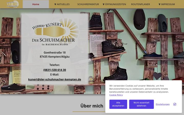 Zrzut ekranu der-schuhmacher-kempten.de
