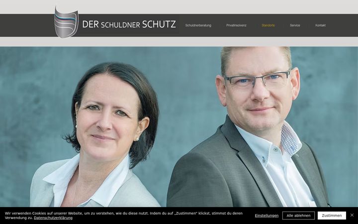 Zrzut ekranu der-schuldnerschutz.de