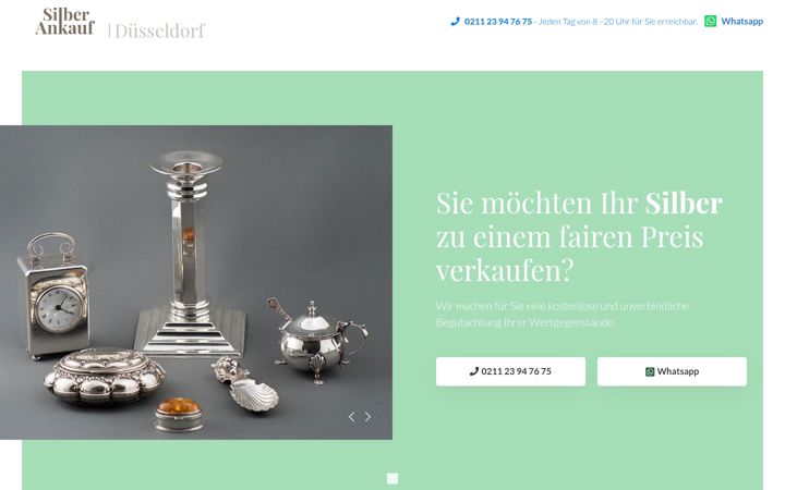 Zrzut ekranu der-silber-ankauf.de
