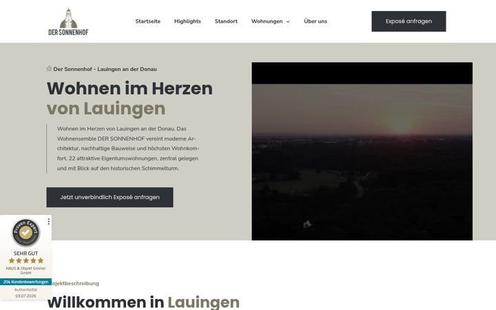 Snimka zaslona za der-sonnenhof-lauingen.de