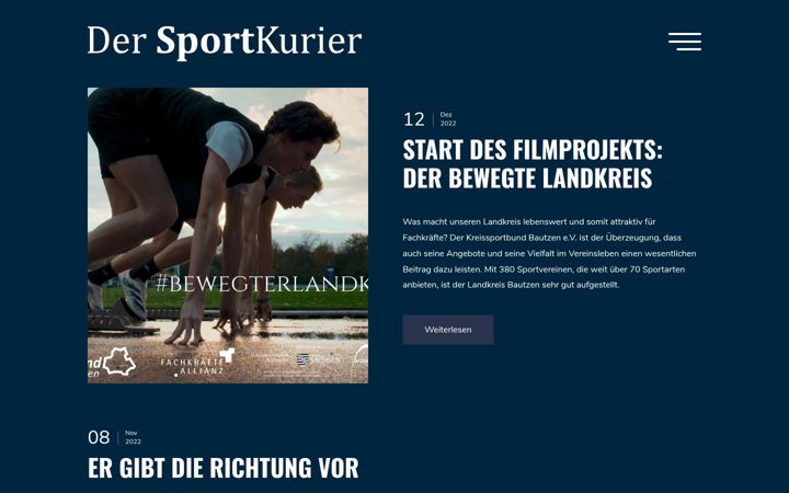 Skærmbillede af der-sportkurier.de