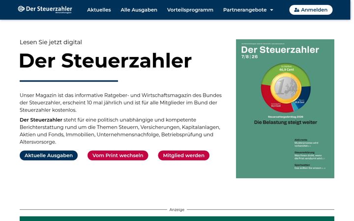 Skærmbillede af der-steuerzahler.de